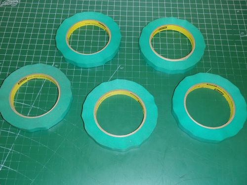 Five Rolls: 3M SCOTCH 2480S, 1/2&#034; x 60YD  60 Day Ultimate Green Paint Tape !41C!