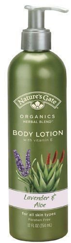 Natures Gate Organics Lavender and Aloe Body Lotion, 12 Ounce -- 6 per case.