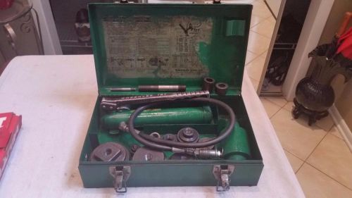 GREENLEE 1/2&#034; TO 3&#034; HYDRAULIC KNOCKOUT PUNCH SET SLUG BUSTER NICE