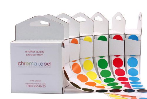 3/4&#034; Assorted Color-Code Sticker Dot Variety Kit | 7 Colors in Dispenser Boxe...