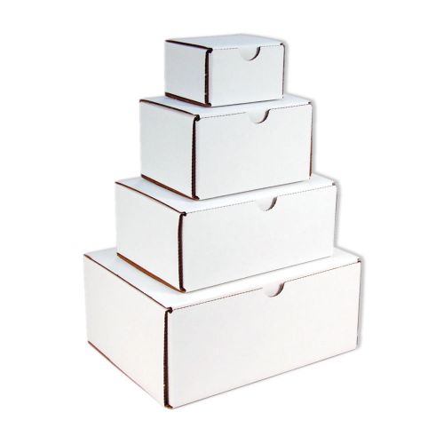 5 White Corrugated Shipping Mailer Packing Box Boxes in multiple Sizes