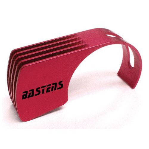 (red) bastens aluminum side mount heatsink fin fits 540 550 560 35mm brushed ... for sale