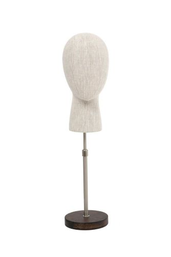 Newtech Display BFF-HEAD1/LINEN Head Display with White Base 23&#034; Linen Fabric