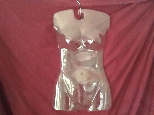 NEW! Mannequin Female Clear Plastic Torso Form Dress Display Metal Hanger