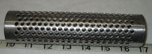 Perforated stainless steel welded tube filter/smoker 1-11/16 o.d x 6-3/4&#034; long for sale