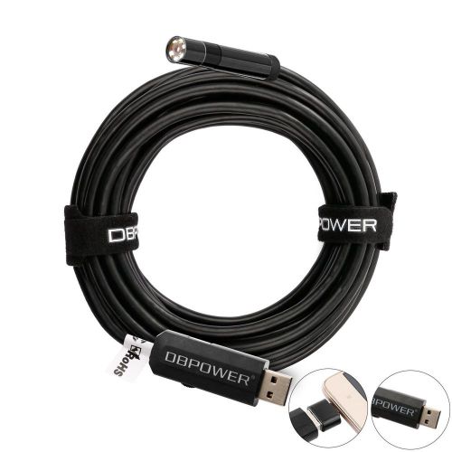 DBPOWER 2Million Pixels 5M USB Waterproof HD 6LED Borescope Endoscope Inspect...