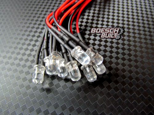 5mm Red 12 Volt Pre Wired LED Qty.10 | 12V Red LEDs- Built-in Resistors, USA
