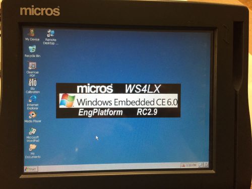 MICROS WS4 LX WIN CE 6.0, RC 2.9 WITH STAND AND NEW TOUCHSCREEN