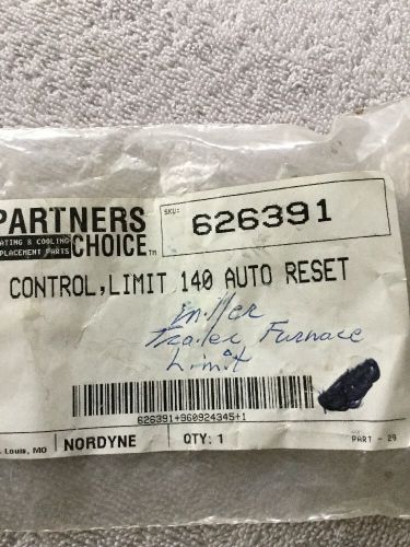 Nordyne genuine oem furnace limit control switch part 626391 new for sale