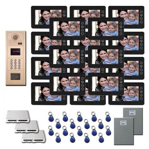 Apartment Building Video Entry 18 7 inch color monitor door panel kit