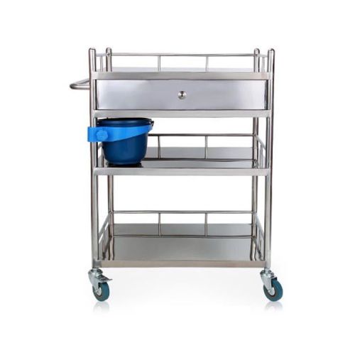 Professional hospital portable three layers drawers medical dental lab cart gs01 for sale