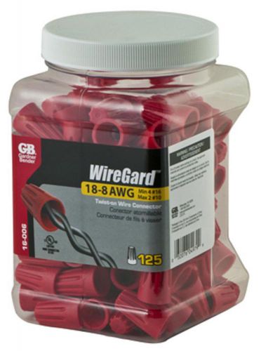 Gardner Bender 125pk Red GB6 Wiregard Twist On Electrical Wire Connectors16-006N
