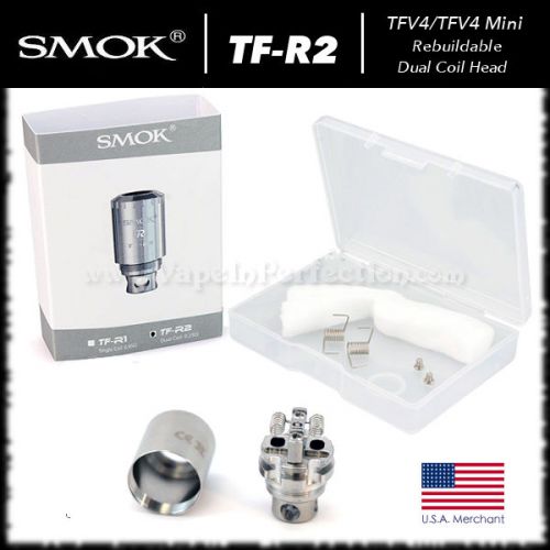 Smok TF-R2 Rebuildable Dual Coil RTA RBA TF-V4 &amp; Mini tank FREE FAST SHIP!