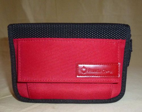 Franklin covey red black nylon sport planner organizer device holder zip around for sale