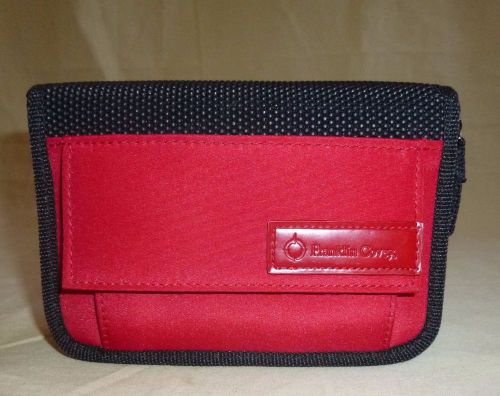 Franklin Covey Red Black Nylon Sport Planner Organizer Device Holder Zip Around