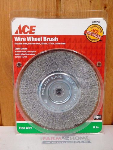 Grinder ~ Wire Wheel Brush ~ 6 Inch ~ Fine Wire ~ New ~ Free Shipping