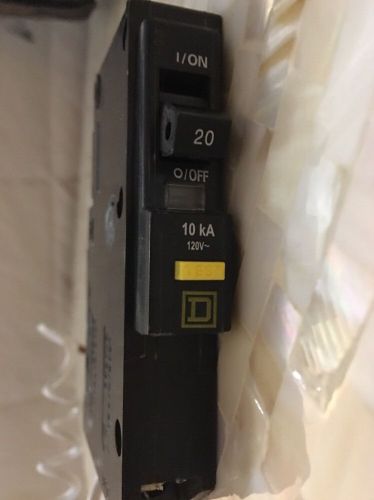 Square D QOU120 Circuit Breaker 20A 120/240V~50/60Hz Single Pole 10 000 AIR/A