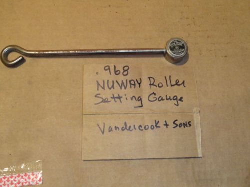Vintage Nice Letterpress Printing Vandercook .968 Nuway Roller Setting Gauge