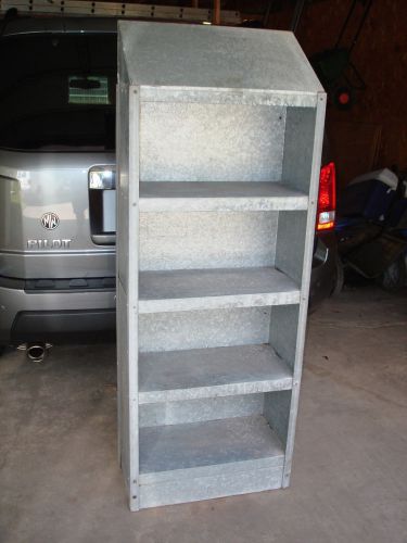 Galvanized steel shelves w/ slanted top industrial steampunk decor s/w chicago for sale