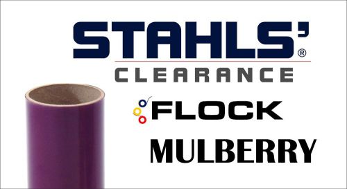 12&#034; x 36&#034; - stahls&#039; flock heat transfer vinyl - mulberry - 5 sheets for sale