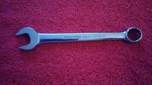 ARMSTRONG  1/2&#034;  OPEN END / BOX  WRENCH  ( 1162 )  MADE  IN  THE  USA.