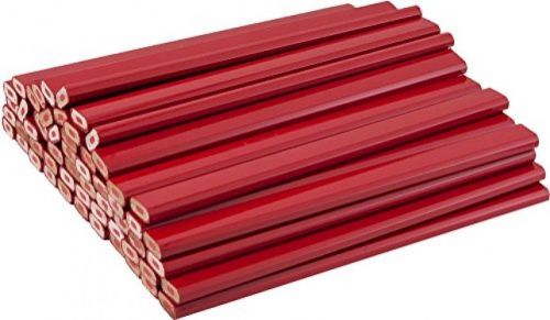 Red Carpenter Pencils With Red Lead - 72 Count Bulk Box