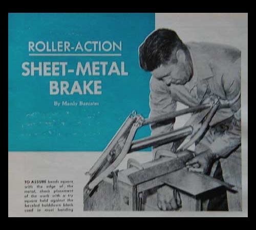 18&#034; sheet metal brake *roller action* howto build plans for sale