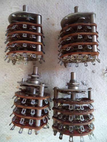 (4) nos 4 pole single throw (4pst) 12 position limited rotary switch for sale