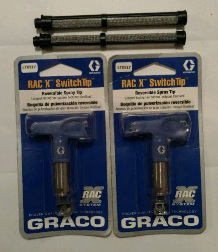 2 graco rac x switch tip. Ltx517. Also 2 gun filters