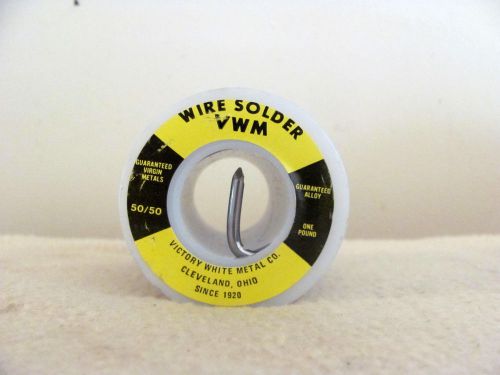 Wire solder vwm 50/50 1 lb roll victory white metal co. cleveland ohio for sale