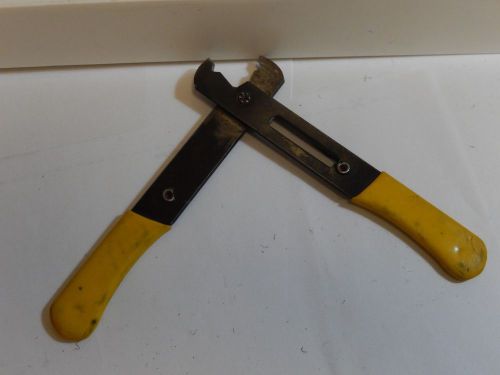 K. Miller Tool Model 100 Used Yellow Handle Wire Strippers