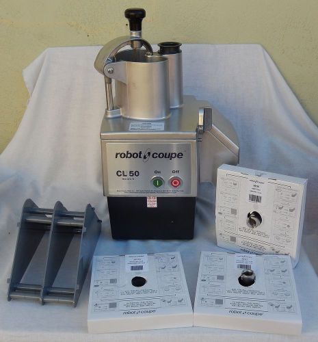 Robot Coupe CL50E Food Processor Slicer Grater W/Three Disc&#039;s * All New &amp; Unused