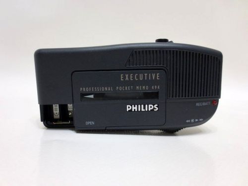 PHILIPS EXECUTIVE PROFESSIONAL MINI POCKET MEMO 494 CASSETTE RECORDER DICTAPHONE