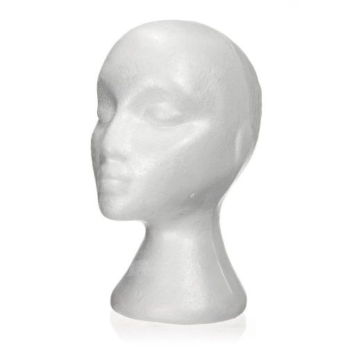W6 27.5x52cm Dummy / mannequin head Female Polystyrene Foam Exhibitor