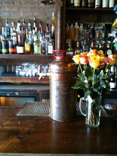 Custom commercial bar restaurant draft BEER TOWER antique brass extinguisher tap