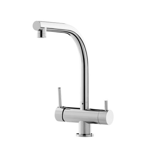 Aquaport 3-WAY SQUARE FILTERED WATER TAP MIXER with Hot &amp; Cold Mains, Single Tap