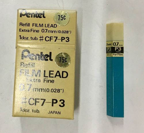 12 Tubes Pentel Film Lead 0.7mm CF7-P3 Extra Fine 144 Lead Refills