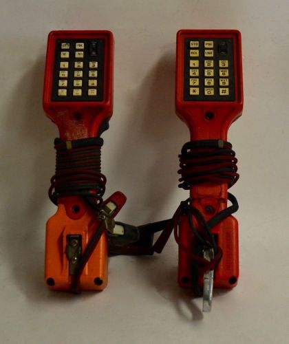 Harris Dracon Division M322-1 Red Telephone Lineman Test Butt Set Lot of 2