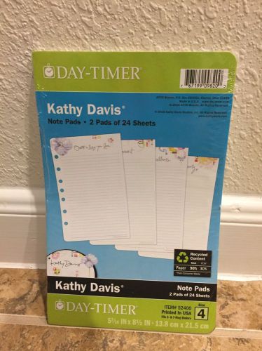 Day-Timer Planner Note Refill Pages Kathy Davis Floral 2 Pads 24 Sheets