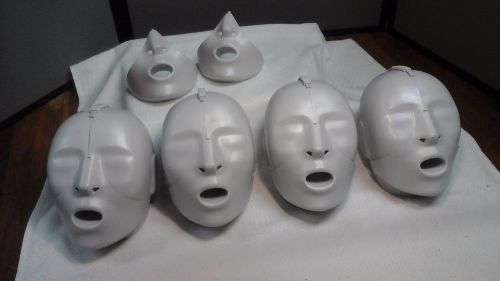 ONE LOT OF 4 ACTAR D FIB COMPACT REPLACEMENT MANIKIN HEADS &amp; 2 XTRA NOSE PIECES