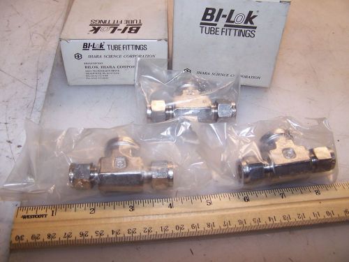 (3) NEW BI-LOK 3/8&#034; PORT STAINLESS STEEL UNION TEE COMPRESSION FITTING DTA-6SS