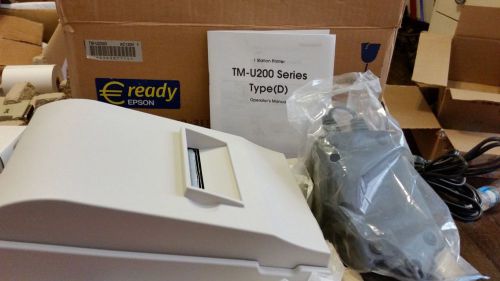 EPSON STATION PRINTER TM-U200 SERIES TYPE D WITH POWER SOURCE MODEL M119D WHITE