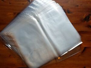 100 - 13x14 Clear Poly Plastic Bags Packaging Shipping Lay-flat Baggie 1 Mil FDA