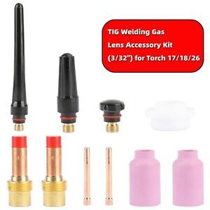 TIG Welding Gas Lens Accessory Kit 3/32&#034; For Torch 17/18/26