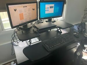 Varidesk Cube Corner 36 (Two-tier design, Black)