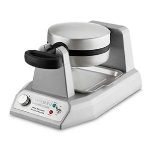 Waring WMB400X Single Mini Belgian Waffle Maker w/Cast Aluminum Grids