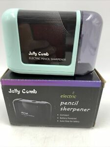 Jelly Comb Electric Pencil Sharpener Green Battery Operated Automatic Compact