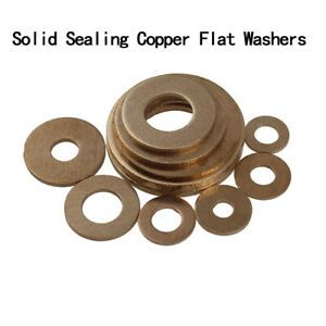 Metric Washers Solid  Sealing  Copper Flat Washers M2 M10 M3 M4 M5 M6 M8 - M20