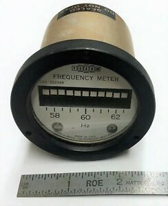 FRAHM 58 TO 62 HERTZ REED TYPE FREQUENCY METER 100-150 VAC WORKS