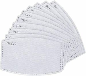 PM 2.5 Activated Carbon Filter Insert 5 Layers ~ 10 Pack